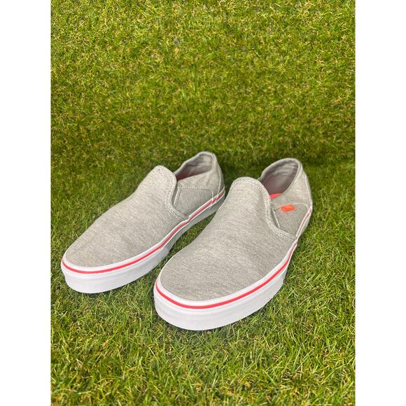 Vans Womens Asher Jersey Gray Slip-On Sneakers Streetwear Size 9 - Picture 2 of 9